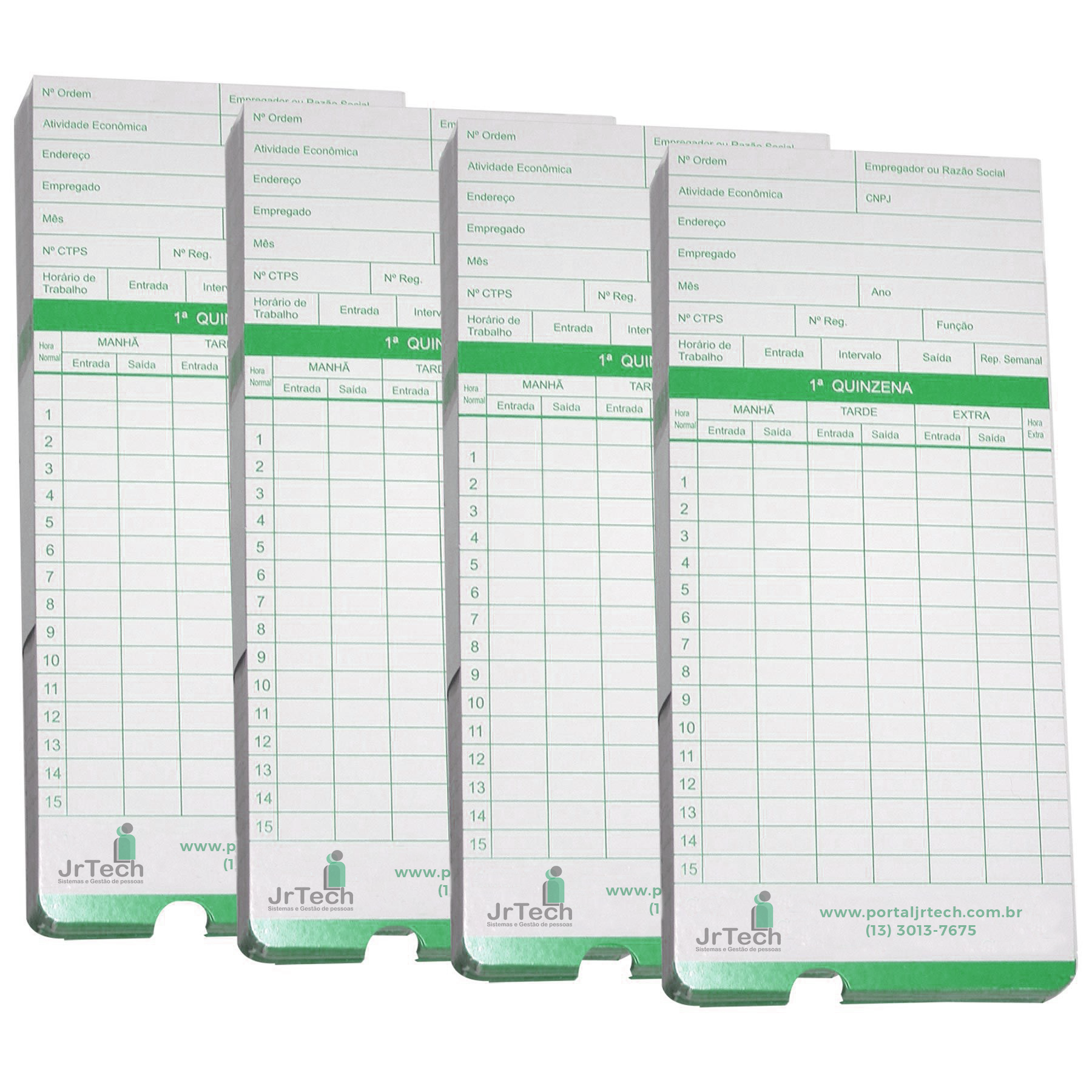 Cartão de Ponto Mensal Fosco Vega Santos Original